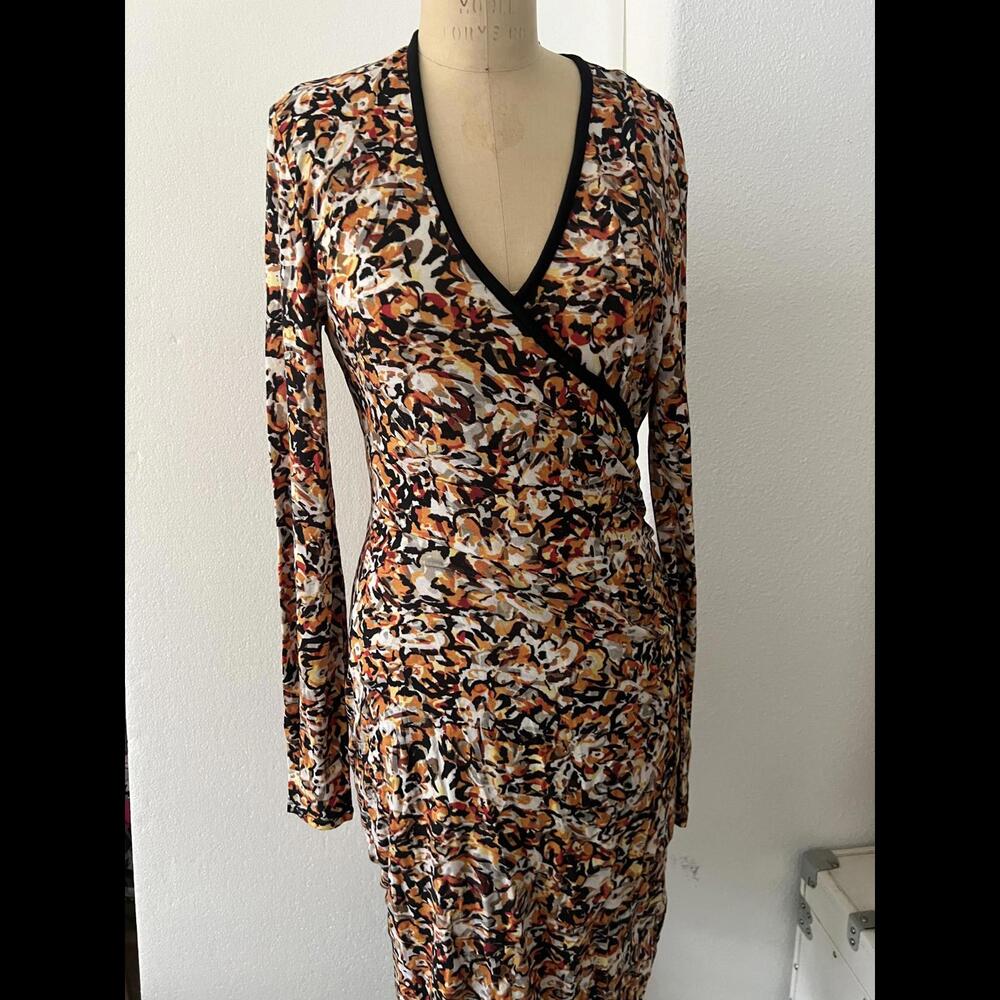 Robert Graham women’s multicolor print Midi Dress Y2K size Medium